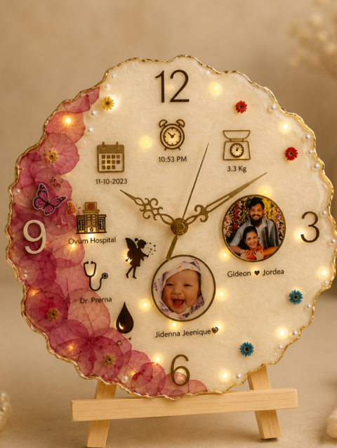 Custom LED Resin Wall Clock